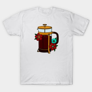 French Press American Traditional Tattoo Art T-Shirt